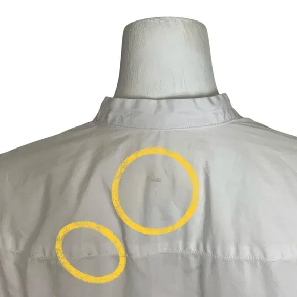 R13 Seamless Button-Up Shirt With Straps 2XS XXS White Long Sleeve Designer